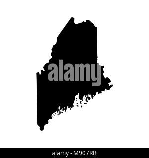 map of the U.S. state  Maine  Stock Vector