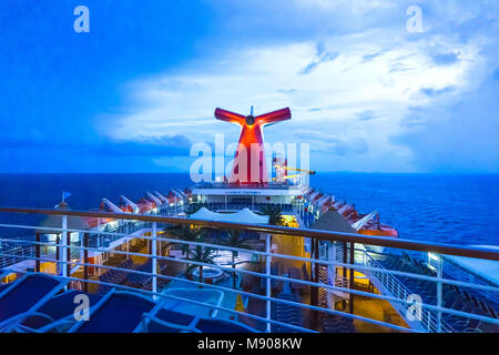 San Juan, Puerto Rico - May 09, 2016: The Carnival Cruise Ship Fascination at the Caribbean Sea Stock Photo