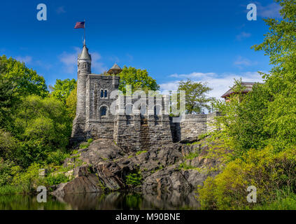 Belvedere Castle in Central Park New York City. Stock Photo