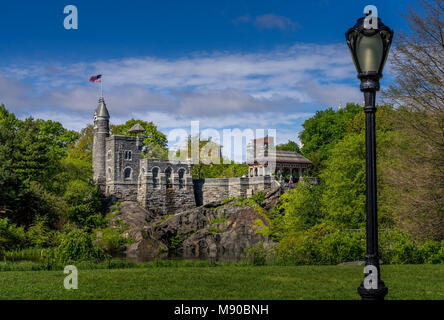 Belvedere Castle in Central Park New York City. Stock Photo