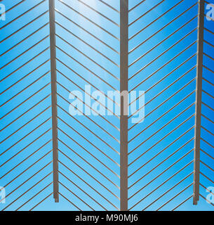 patterned white metal structure with diagonal lines Stock Photo