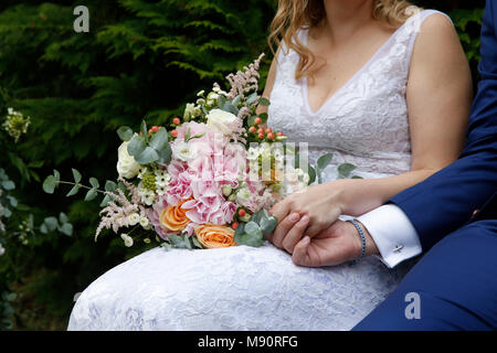 Wedding. Newlyweds. France. Stock Photo