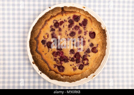 raspberry and almond tart Stock Photo
