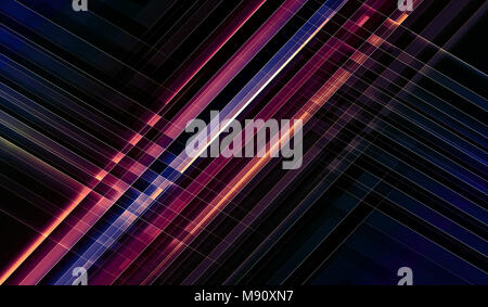 Abstract dark digital background. Geometric pattern of intersected glowing stripes and wireframe lines useful as a mobile gadgets wallpaper image. 3d  Stock Photo