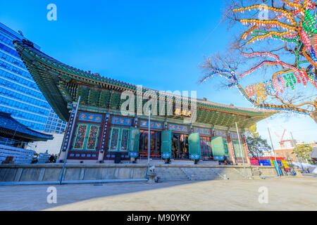 Jogyesa temple in Seoul city, South Korea Stock Photo