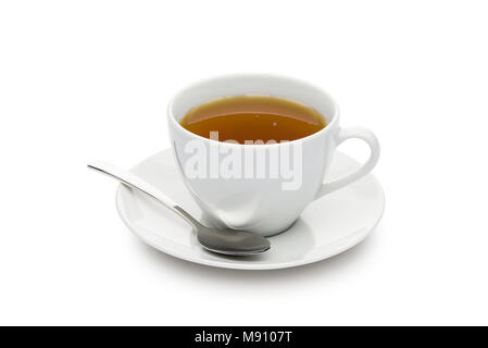 cup of tea on white background Stock Photo