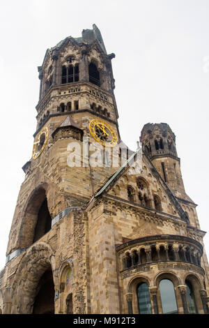 Berlin, the Kaiser Wilhelm Memorial Church mostly just known as Gedächtniskirche Stock Photo