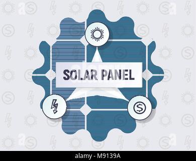 Infographics of the solar panel concept. Stock Vector