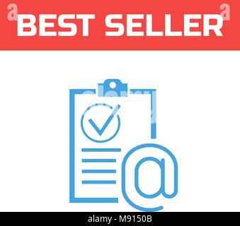 Marked Checklist Icon. Check Mark icon. Compliance Vector Sign. Checking mail Stock Vector