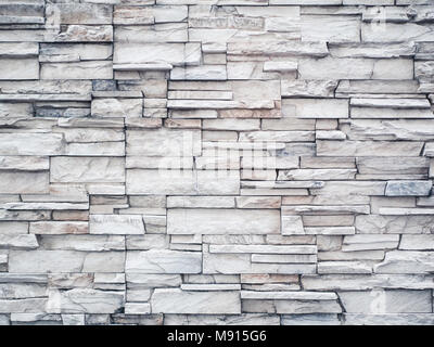 White stone brick wall Stock Photo