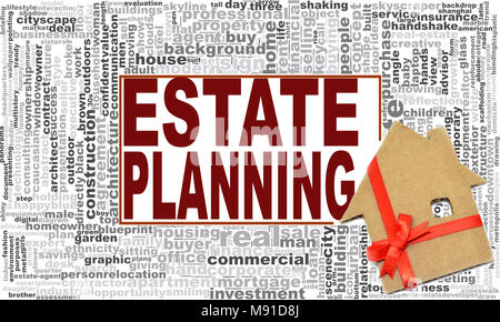 Estate Planning word cloud. Creative illustration of idea word lettering typography . 3D rendering. Stock Photo