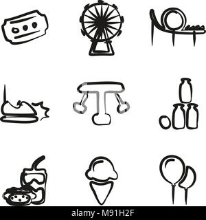 Amusement Park Icons Stock Vector Image & Art - Alamy