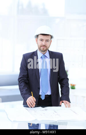businessman signs a contract. Isolated on white background Stock Photo
