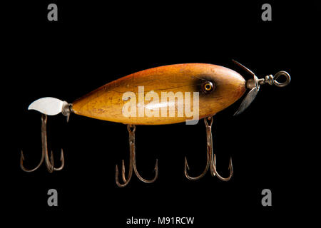 Old fishing lure or plug by South Bend, on a black background. From a  vintage fishing tackle collection. Dorset England UK GB Stock Photo - Alamy