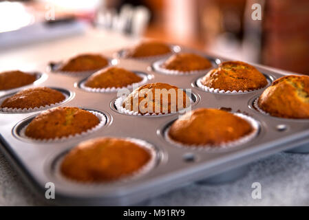 Montreal,Canada,21,March,2018.Tray of homemade banana muffins.Credit:Mario Beauregard/Ģ����ý Live News Stock Photo