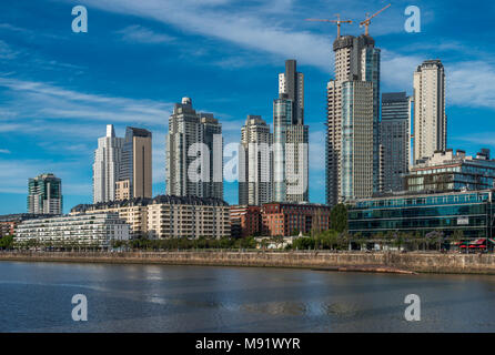 view of puerto madero with reflections over the Rio de la Plata, elegant neighborhood of buenos aires Stock Photo