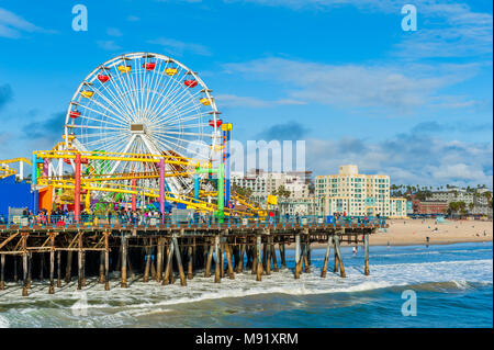 Ferris Wheel on Santa Monica Pier California USA Stock Photo