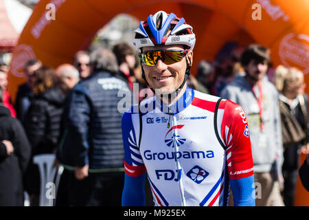Sant Cugat - Camprodon, Spain. 21st March, 2018. GROUPAMA FDJ (FRA) 98th Volta Ciclista a Catalunya 2018 / Stage 3 Sant Cugat - Camprodon of 153km during the Tour of Catalunya, March 21th of 2018 in Sant Cugat, Spain. Credit: CORDON PRESS/Alamy Live News Stock Photo