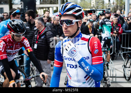 Sant Cugat - Camprodon, Spain. 21st March, 2018. GROUPAMA FDJ (FRA) 98th Volta Ciclista a Catalunya 2018 / Stage 3 Sant Cugat - Camprodon of 153km during the Tour of Catalunya, March 21th of 2018 in Sant Cugat, Spain. Credit: CORDON PRESS/Alamy Live News Stock Photo