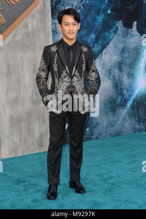 Wesley Wong arrives at the global premiere of Pacific Rim Uprising at the  TCL Chinese Theatre on Wednesday, March 21, 2018, in Los Angeles. (Photo by  Jordan Strauss/Invision/AP Stock Photo - Alamy