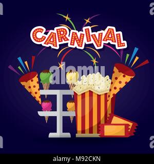 carnival amusement park Stock Vector