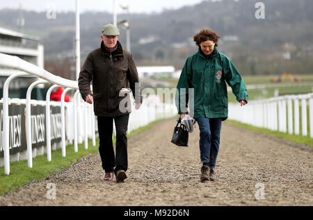 Trainer Willie Mullins, wife Jackie Mullins and jockey Patrick Mullins ...