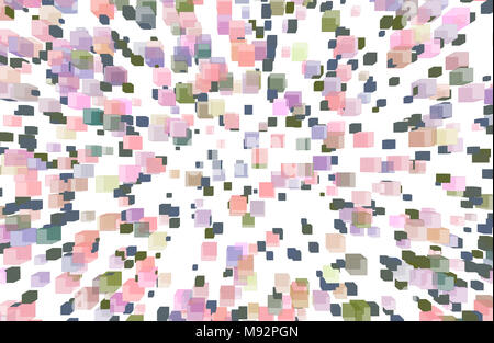 Random Colored Boxes Random colored abstract overlapping cubes or boxes, digital generative ...