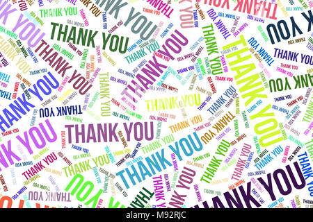 Thank You, word cloud for web page, graphic design, catalog, wallpaper or background. Stock Photo