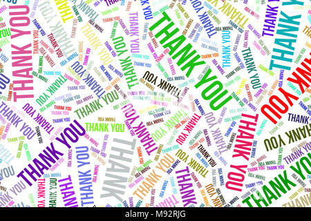 Thank You, word cloud for web page, graphic design, catalog, wallpaper or background. Stock Photo