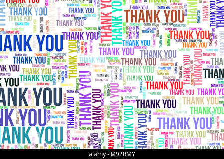 Thank You, word cloud for web page, graphic design, catalog, wallpaper or background. Stock Photo