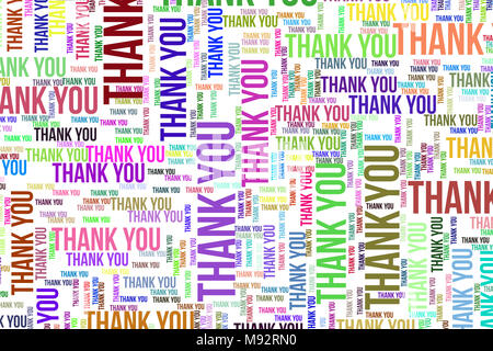 Thank You, word cloud for web page, graphic design, catalog, wallpaper or background. Stock Photo