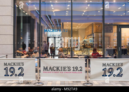 Mackie's 19.2 Ice Cream parlour in Marischal Square, Aberdeen, Scotland, UK Stock Photo