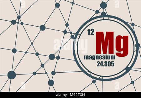 Magnesium chemical element. Stock Vector