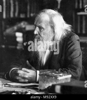 Dmitri Ivanovich Mendeleev (1834 – 1907) Russian chemist and inventor. Stock Photo