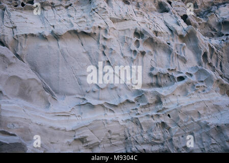 White rocks texture at Demircili bay Cesme Izmir. Stock Photo