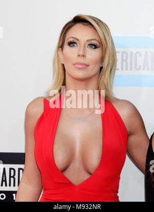 Aubrey O'Day arrives at the American Music Awards on November 24, 2013 in Los Angeles, California. Photo by Francis Specker Stock Photo