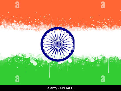 India flag, official colors and proportion correctly. National India flag.  illustration. . Stock Photo