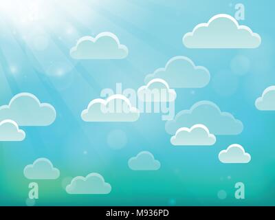 Clouds on sky theme 4 - eps10 vector illustration. Stock Vector