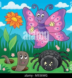 Spring animals and insect theme image 7 - eps10 vector illustration. Stock Vector