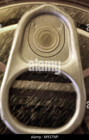 Food can can aperture ring, close up Stock Photo