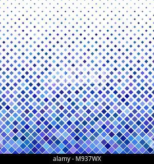 Colored square pattern background - geometric vector illustration from diagonal squares in blue tones Stock Vector