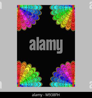 Colorful abstract flower mandala page background - vector illustration Stock Vector