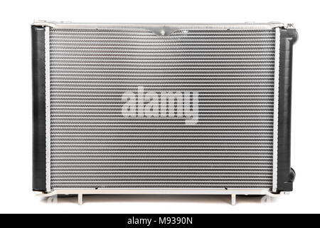 new Car radiator on a white background. Stock Photo