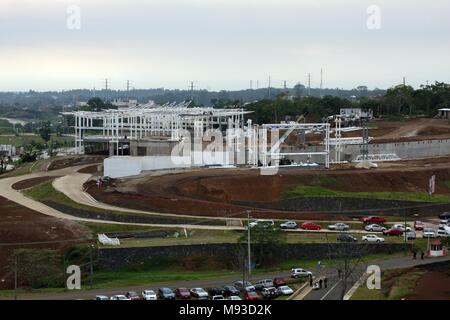 XALAPA.- Vista aerea de la construccion del CREEVER, a un costado del instituto veracruzano de musica. /FOTOJAROCHA.COM/ Saul ramirez /NortePhoto Stock Photo