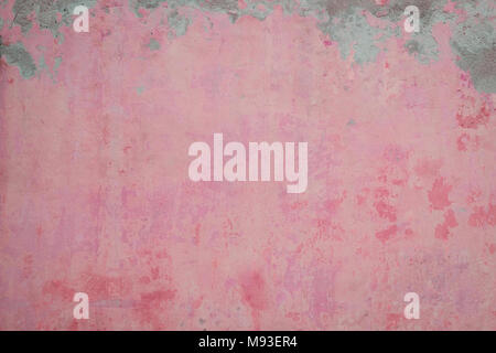 pink vintage background - old weathered wall  texture  - Stock Photo