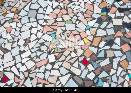 multi colored tile pattern - abstract colorful tiled background - Stock Photo