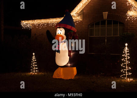 Christmas Lights in Spring, Texas. Stock Photo