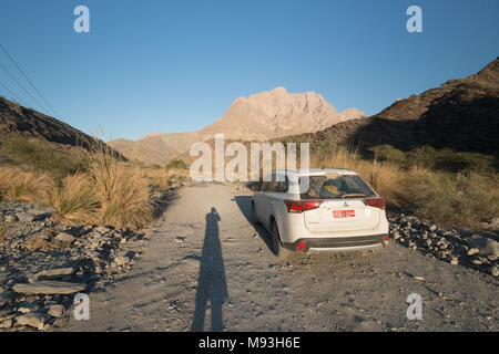 Al Hajar Mountains in Oman taken in 2015 Stock Photo