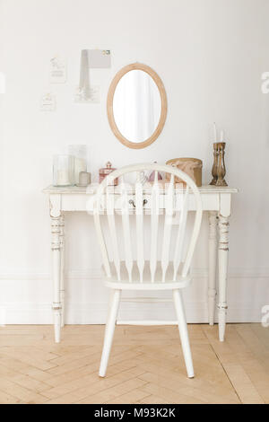 Female dressing table in white color Stock Photo