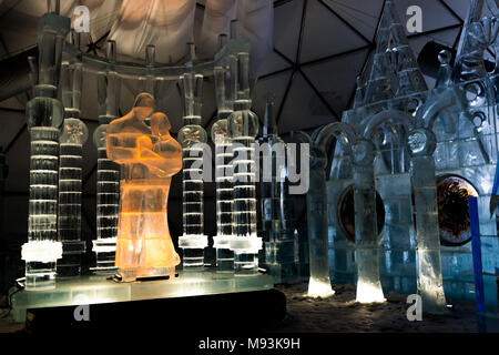 Ice sculpture of sagrada familia Stock Photo